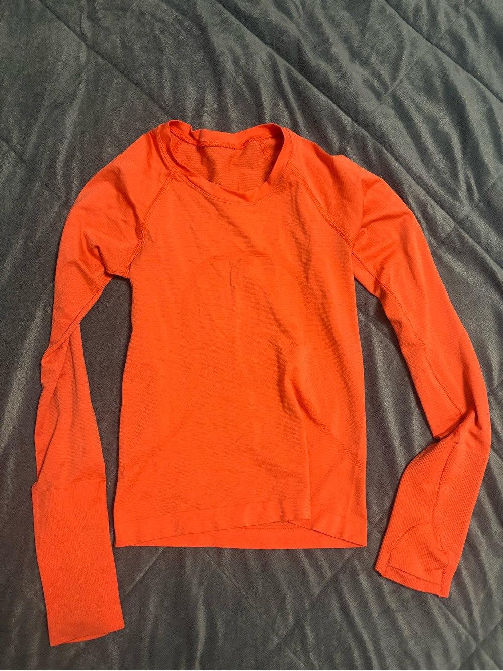lululemon athletica Long Sleeve Crew Top - Bright Orange